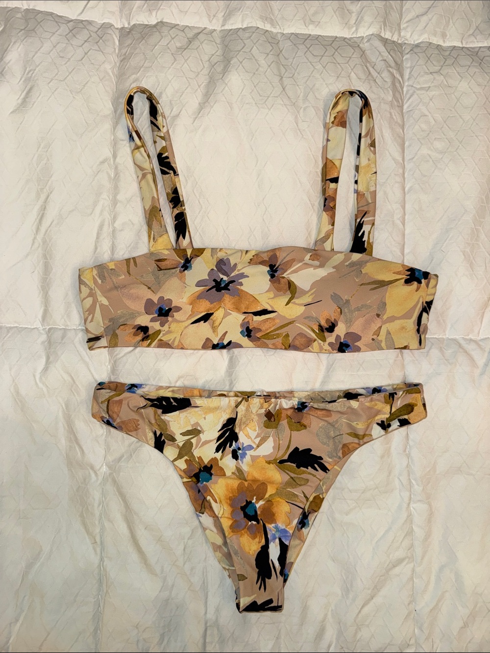 Floral Bikini - Beige Floral